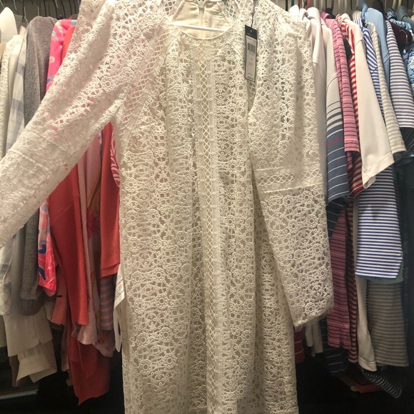 BCBG white lace shift dress NWT size M - Picture 2 of 5